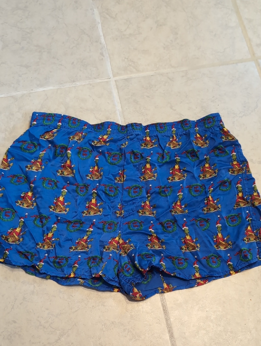 Vintage Grinch 1994 Dr.Seuss 100% Silk Pajama Short
